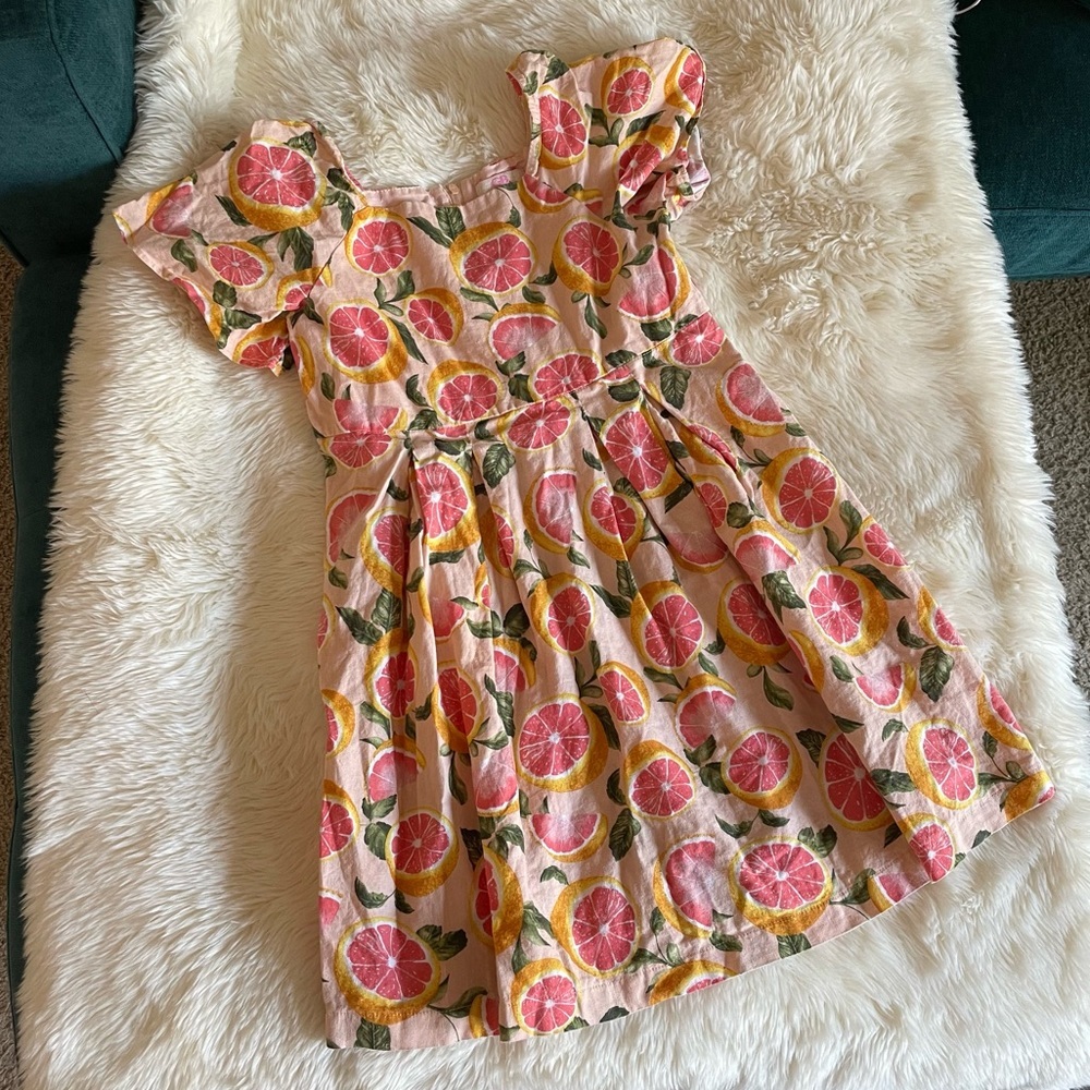 Gianni Bini Girl’s Linen Blend Orange Dress